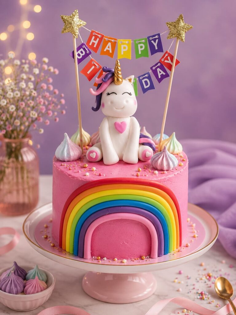 tarta cumpleaños unicornio